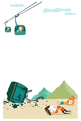 여자 남자 일러스트 산 여러명 성인 위험 사건 케이블카 추락사고 추락주의 프레임일러스트 국내일러스트 AI파일 다수 컨셉 프레임 경고 사람 파일형식 벡터