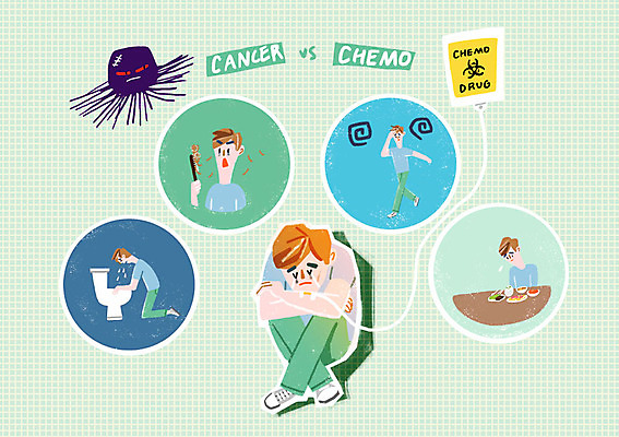 PSD 남자 일러스트 의학 건강 여러명 성인 위생 링거 눈물 변기 암 박테리아 구토 식욕부진 탈모 국내일러스트 감정 다수 의료기기 사람 질병 증상 파일형식