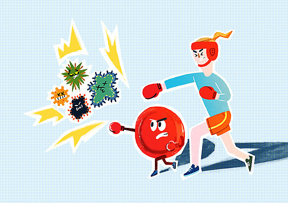 PSD 여자 일러스트 의학 건강 한명 성인 권투 권투글러브 펀치 위생 박테리아 권투헬멧 국내일러스트 1 모션 사람 격투기 글러브 헬멧 파일형식