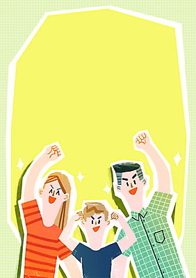 PSD 여자 남자 어린이 일러스트 의학 가족 프레임 건강 성인 세명 주먹 위생 박테리아 면역력 프레임일러스트 국내일러스트 관계 모션 사람 파일형식