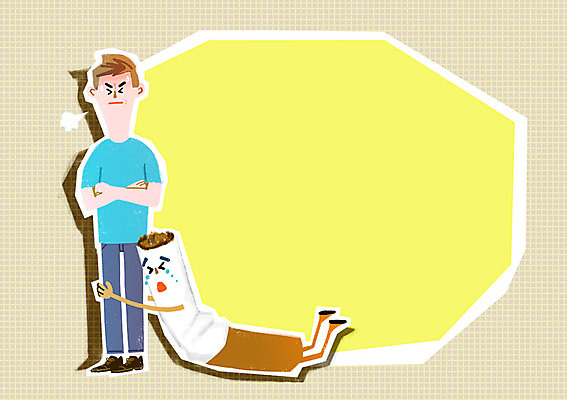 PSD 남자 일러스트 의학 프레임 담배 건강 한명 성인 위생 금연 박테리아 프레임일러스트 참기 국내일러스트 1 캠페인 모션 사람 사회이슈 파일형식