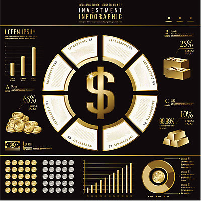 돈 일러스트 그래프 사람없음 경제 달러 동전 인포그래픽 화폐기호 금괴 국내일러스트 AI파일 기호 재산 황금 화폐 파일형식 벡터