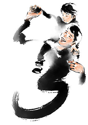 PSD 남자 아들 어린이 일러스트 캘리그라피 가족 상반신 성인 두명 화목 목말 아빠 부자지간 국내일러스트 컨셉 관계 모션 사람 파일형식