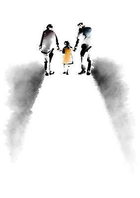 전신 PSD 여자 남자 딸 일러스트 캘리그라피 가족 엄마 세명 걷기 손잡기 화목 아빠 국내일러스트 컨셉 관계 모션 사람 파일형식