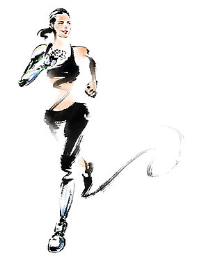 전신 PSD 여자 일러스트 캘리그라피 한명 성인 달리기 운동 의수 의족 성인여자한명만 의료로봇 국내일러스트 1 의학 모션 건강 사람 로봇 여자한명만 성인여자만 파일형식