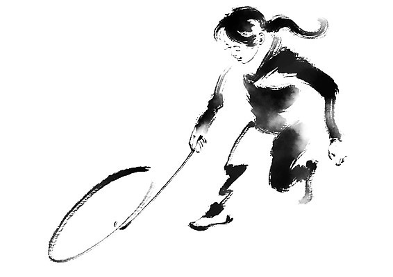 전신 PSD 한국전통 여자 일러스트 캘리그라피 한명 달리기 전통놀이 굴렁쇠 여자한명만 국내일러스트 1 전통 모션 놀이 한국 사람 놀이용품 여자만 파일형식