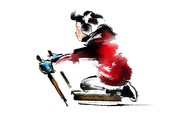 전신 PSD 한국전통 어린이 일러스트 캘리그라피 한명 앉기 전통놀이 얼음썰매 어린이만 국내일러스트 1 전통 모션 놀이 한국 사람 썰매 파일형식