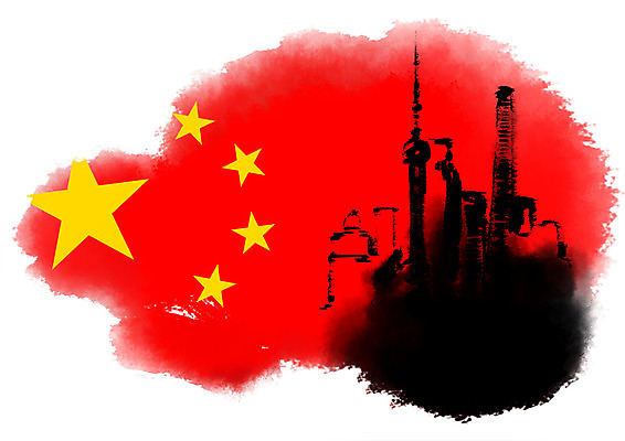 PSD 일러스트 캘리그라피 사람없음 중국 오성홍기 상하이타워 국내일러스트 아시아 국기 파일형식