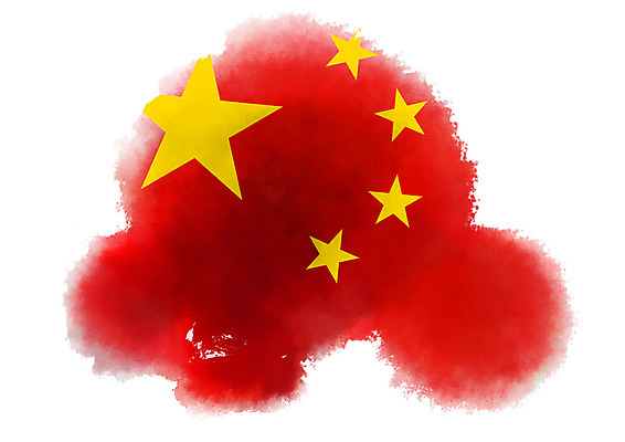 PSD 일러스트 캘리그라피 사람없음 중국 오성홍기 번짐 국내일러스트 아시아 국기 파일형식 효과