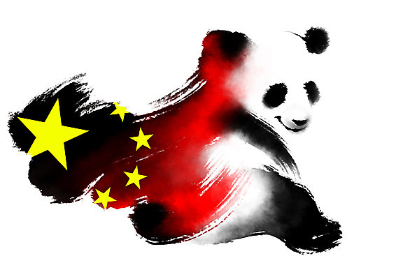 PSD 한마리 일러스트 캘리그라피 사람없음 중국 판다 오성홍기 국내일러스트 1 아시아 곰 국기 파일형식