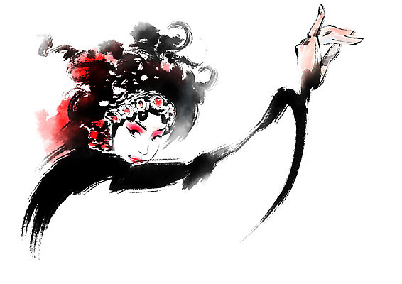 PSD 일러스트 캘리그라피 한명 상반신 성인 중국 중국전통 경극 국내일러스트 1 전통 아시아 사람 파일형식