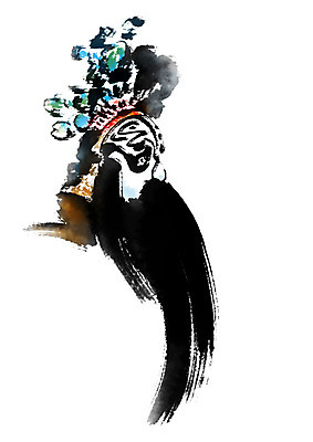 PSD 일러스트 캘리그라피 한명 상반신 성인 중국 중국전통 변검 국내일러스트 1 전통 아시아 사람 파일형식