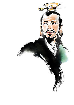 PSD 남자 일러스트 캘리그라피 한명 상반신 성인 중국인 중국 위인 유비 삼국지 국내일러스트 외국인 1 아시아 사람 동양인 역사 왕 정치가 파일형식