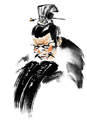 PSD 남자 일러스트 캘리그라피 한명 상반신 성인 중국인 중국 위인 조조 성인남자한명만 삼국지 국내일러스트 외국인 1 아시아 사람 동양인 역사 왕 정치가 남자한명만 성인남자만 파일형식