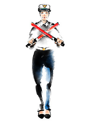 전신 PSD 여자 일러스트 캘리그라피 한명 서기 들기 성인 여경 경찰봉 성인여자한명만 국내일러스트 1 모션 사람 경찰 여자한명만 성인여자만 파일형식