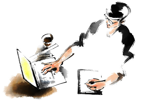 PSD 남자 일러스트 캘리그라피 한명 앉기 상반신 성인 노트북 건축가 성인남자한명만 국내일러스트 직업 1 모션 사람 전자제품 남자한명만 성인남자만 파일형식