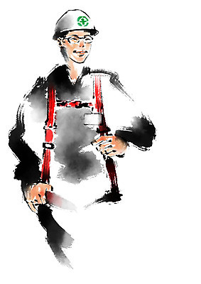 PSD 남자 일러스트 캘리그라피 한명 서기 미소 상반신 성인 안전모 건축가 성인남자한명만 국내일러스트 직업 1 모션 표정 사람 헬멧 안전장비 남자한명만 성인남자만 파일형식