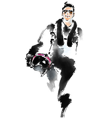 PSD 남자 일러스트 캘리그라피 한명 서기 상반신 성인 행글라이더 성인남자한명만 국내일러스트 1 스포츠 모션 사람 남자한명만 성인남자만 파일형식