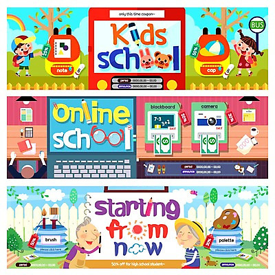 PSD 템플릿 학생 배너 여자 교육 노년 남자 어린이 웹템플릿 가방 버스 미술 여러명 성인 붓 그리기 팔레트 온라인강의 이벤트배너 웹배너 이미지템플릿 잡화 육상교통 다수 모션 문화예술 대중교통 사람 강의 파일형식 언택트