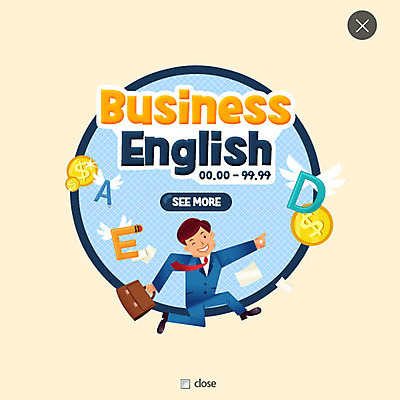 PSD 템플릿 알파벳 남자 웹템플릿 비즈니스 팝업 웹팝업 영어교육 한명 성인 동전 비즈니스맨 레이어팝업 이미지템플릿 1 영어 교육 돈 사람 직장인 파일형식