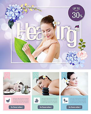 PSD 외국인 템플릿 여자 꽃 웹템플릿 휴식 이벤트페이지 이벤트 여러명 성인 뷰티 스파 마사지 힐링 이미지템플릿 식물 다수 컨셉 사람 인종 페이지 파일형식