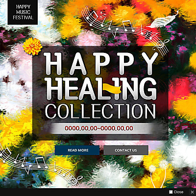 PSD 템플릿 꽃 웹템플릿 음표 휴식 팝업 이벤트팝업 웹팝업 사람없음 오선지 힐링 이미지템플릿 식물 기호 음악 컨셉 악보 오선 파일형식