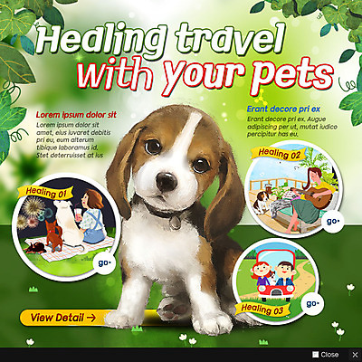 PSD 템플릿 여자 남자 어린이 웹템플릿 휴식 나뭇잎 팝업 이벤트팝업 웹팝업 여러명 성인 기타 강아지 힐링 반려 이미지템플릿 다수 컨셉 잎 현악기 사람 반려동물 개 파일형식