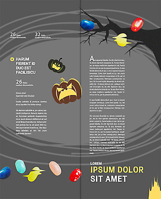 PSD 나무 템플릿 편집 표지디자인 북디자인 출판디자인 내지 리플렛 2단접지 북커버 팜플렛 사람없음 할로윈 젤리 잭오랜턴 이미지템플릿 식물 디저트 파일형식