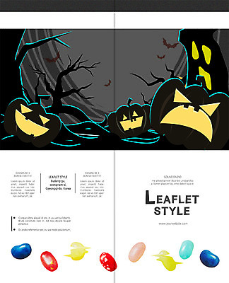 PSD 템플릿 편집 표지디자인 북디자인 출판디자인 표지 리플렛 2단접지 북커버 호박 팜플렛 사람없음 할로윈 젤리 잭오랜턴 이미지템플릿 채소 디저트 파일형식