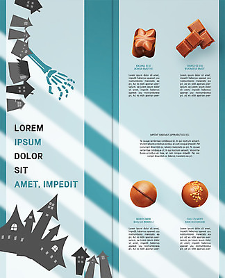 PSD 템플릿 편집 표지디자인 북디자인 출판디자인 내지 리플렛 2단접지 북커버 해골 팜플렛 사람없음 초콜릿 할로윈 성 이미지템플릿 건축물 디저트 뼈 파일형식