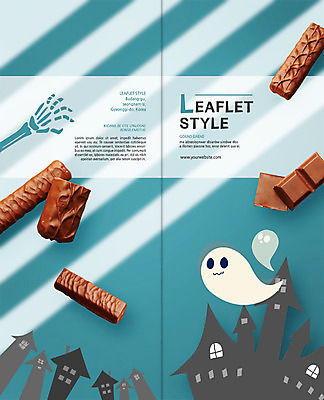 PSD 템플릿 편집 표지디자인 북디자인 출판디자인 표지 리플렛 2단접지 북커버 팜플렛 사람없음 초콜릿 할로윈 성 유령 이미지템플릿 건축물 디저트 파일형식