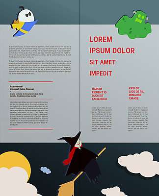 PSD 구름 템플릿 편집 표지디자인 북디자인 출판디자인 내지 리플렛 2단접지 북커버 팜플렛 사람없음 할로윈 달 유령 빗자루 마녀 이미지템플릿 자연요소 청소도구 파일형식