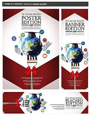 PSD 배너템플릿 가로배너 ZIP 포스터 리본 세로배너 안경 시계 포크 학사모 사람없음 책 세트 지구본 수능 현수막 컴파스 템플릿 모자_잡화 식기 배너 잡화 졸업 문구용품 가로 세로 시험 파일형식
