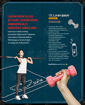 전신 PSD 템플릿 편집 표지디자인 북디자인 손 출판디자인 여자 내지 리플렛 다이어트 2단접지 북커버 한명 서기 들기 팜플렛 20대 성인 운동복 운동 헬스 아령 한국인 역기 물병 체중계 이미지템플릿 1 옷 모션 건강 사람 동양인 청년 신체부위 물통 파일형식