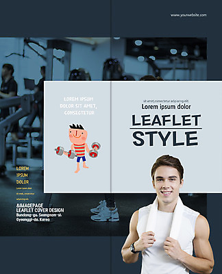 PSD 서양인 템플릿 편집 표지디자인 북디자인 출판디자인 표지 남자 리플렛 2단접지 북커버 웃음 팜플렛 여러명 상반신 20대 성인 운동복 수건 운동 헬스 아령 헬스장 이미지템플릿 외국인 옷 다수 표정 건강 사람 청년 위생용품 파일형식