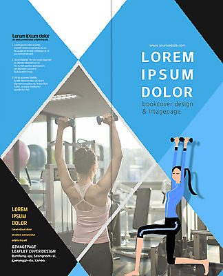 PSD 템플릿 편집 표지디자인 북디자인 출판디자인 여자 표지 리플렛 2단접지 북커버 들기 팜플렛 20대 성인 두명 옆모습 뒷모습 운동복 운동 헬스 아령 헬스장 이미지템플릿 옷 뷰포인트 모션 건강 사람 청년 파일형식
