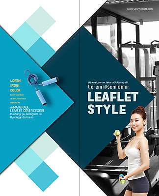 PSD 템플릿 편집 표지디자인 북디자인 출판디자인 여자 표지 리플렛 다이어트 2단접지 북커버 한명 웃음 팜플렛 상반신 20대 성인 옆모습 운동복 운동 헬스 아령 헬스장 한국인 줄넘기 이미지템플릿 1 옷 뷰포인트 표정 건강 사람 동양인 청년 파일형식