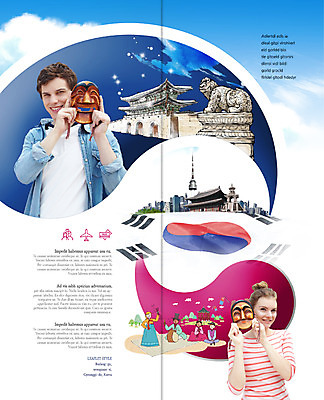 PSD 서양인 템플릿 편집 표지디자인 북디자인 출판디자인 여자 남자 내지 리플렛 여행 2단접지 북커버 한국건축 한국 웃음 팜플렛 여러명 상반신 20대 성인 태극기 전통체험 남산타워 국내여행 양반탈 판소리 해태상 이미지템플릿 외국인 건축 아시아 다수 표정 사람 청년 체험 국기 전통공연 전통탈 남산 석조물 파일형식