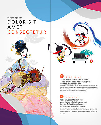 PSD 템플릿 편집 한국전통 표지디자인 북디자인 출판디자인 여자 남자 내지 리플렛 여행 2단접지 북커버 국악 팜플렛 성인 세명 한복 풍물놀이 북 태극 장구 소고 국내여행 이미지템플릿 전통 문양 음악 타악기 한국 국악기 사람 전통의상 파일형식