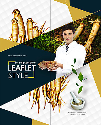 PSD 서양인 템플릿 편집 표지디자인 북디자인 출판디자인 표지 남자 리플렛 2단접지 북커버 의학 나뭇잎 한명 웃음 들기 팜플렛 상반신 성인 한의학 한약재 인삼 막자사발 한의사 이미지템플릿 외국인 1 잎 모션 표정 사람 의사 약재 삼 사발 파일형식