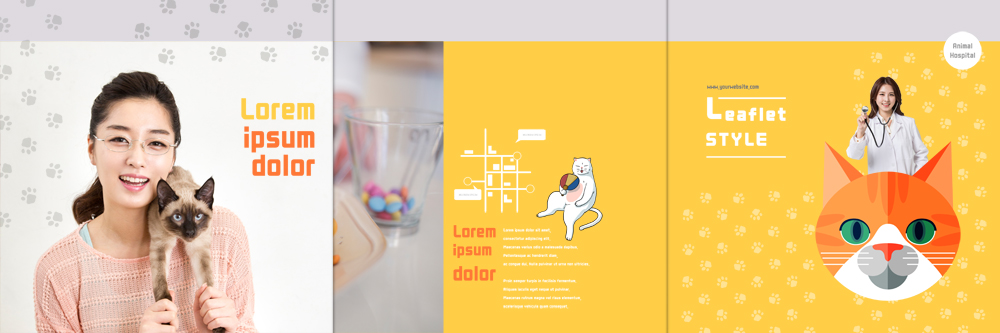 PSD 템플릿 편집 라이프스타일 표지디자인 북디자인 출판디자인 여자 표지 리플렛 북커버 3단접지 청진기 팜플렛 상반신 20대 성인 두명 반려동물 고양이 한국인 동물병원 수의사 반려 이미지템플릿 동물 포유류 의료기기 병원 사람 동양인 청년 생활 의사 파일형식