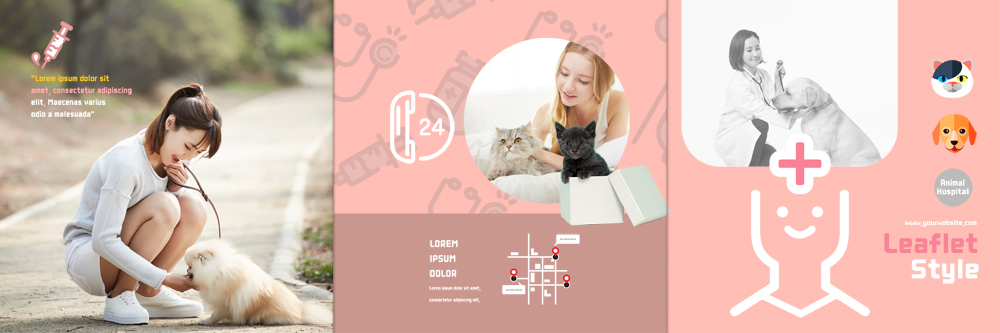 PSD 서양인 템플릿 편집 라이프스타일 표지디자인 북디자인 출판디자인 여자 표지 리플렛 북커버 3단접지 청진기 앉기 팜플렛 성인 세명 30대 반려동물 고양이 한국인 개 약도 수의사 반려 이미지템플릿 외국인 동물 지도 포유류 의료기기 모션 사람 동양인 생활 장년 의사 파일형식