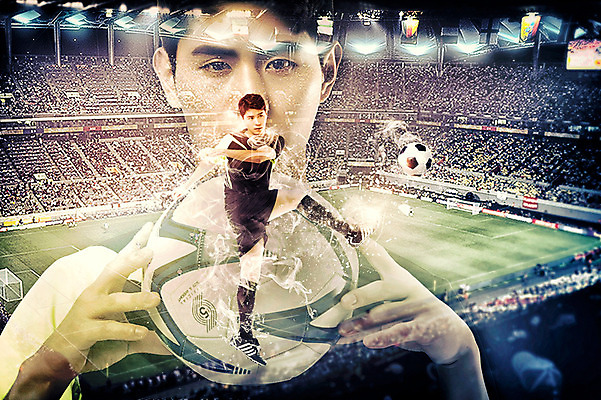 JPG 편집 편집이미지 직업 남자 축구공 축구선수 여러명 성인 운동복 한국인 군중 축구장 디지털합성 합성 객석 디지털아트 편집실사 옷 다수 공 축구용품 스포츠시설 운동선수 사람 동양인 축구 CG 파일형식