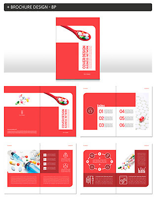 템플릿 ZIP 의학 그래프 주사기 팜플렛 사람없음 알약 숟가락 인디자인 INDD 이미지템플릿 의료기기 수저 약 파일형식