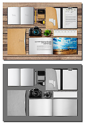 PSD 편집 편집이미지 화분 사람없음 연필 카메라 사무용품 공책 알림 홍보물 사진필름 서류판 기업홍보 목업 플랫레이 브랜딩 이미지편집 문구용품 학용품 전자제품 필기구 플랫 필름 파일형식