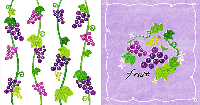 PSD 패턴 과일 일러스트 포도 사람없음 패턴백그라운드 포도넝쿨 아기자기 국내일러스트 백그라운드 컨셉 무늬 덩굴 파일형식