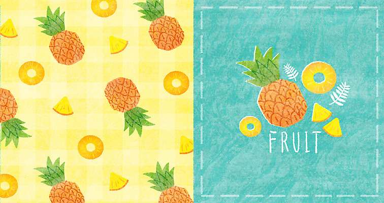 PSD 패턴 과일 일러스트 사람없음 패턴백그라운드 파인애플 아기자기 국내일러스트 백그라운드 컨셉 무늬 열대과일 파일형식