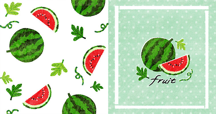 PSD 패턴 과일 일러스트 수박 사람없음 패턴백그라운드 아기자기 국내일러스트 백그라운드 컨셉 무늬 파일형식