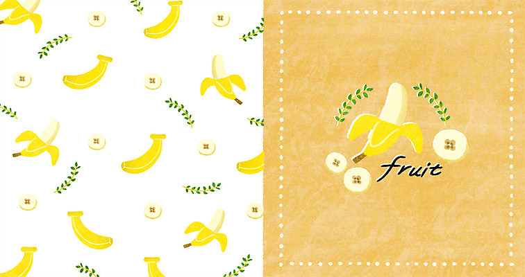 PSD 패턴 과일 일러스트 바나나 사람없음 패턴백그라운드 바나나껍질 아기자기 국내일러스트 백그라운드 컨셉 무늬 껍질 파일형식