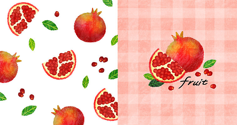 PSD 패턴 과일 일러스트 사람없음 패턴백그라운드 석류 아기자기 국내일러스트 백그라운드 컨셉 무늬 파일형식
